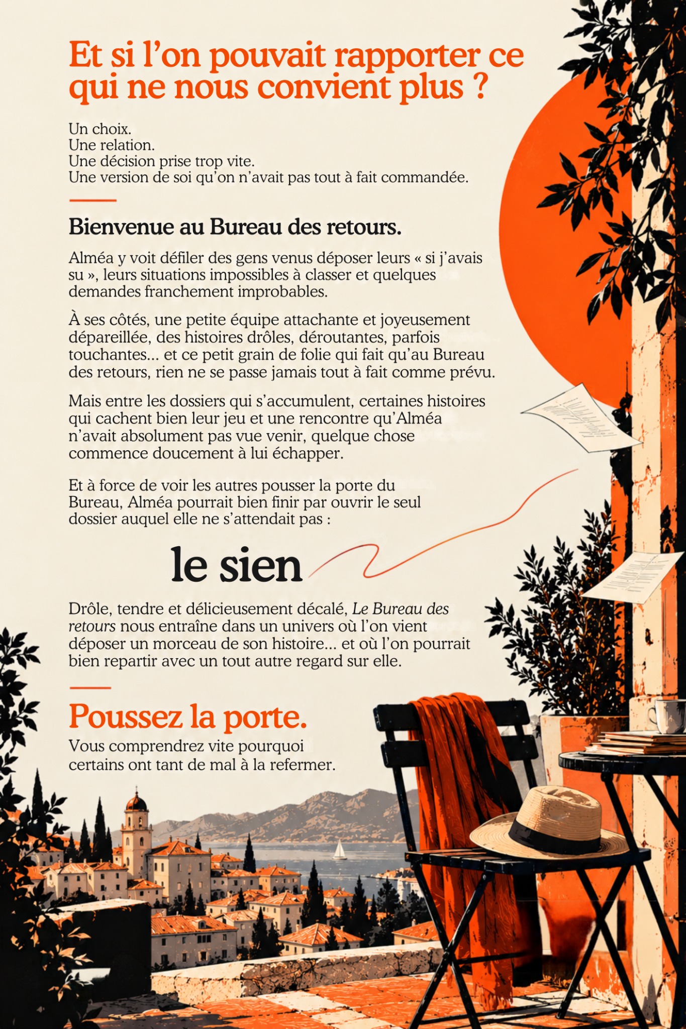 Quatrième de couverture agrandie du roman Le Bureau des Retours